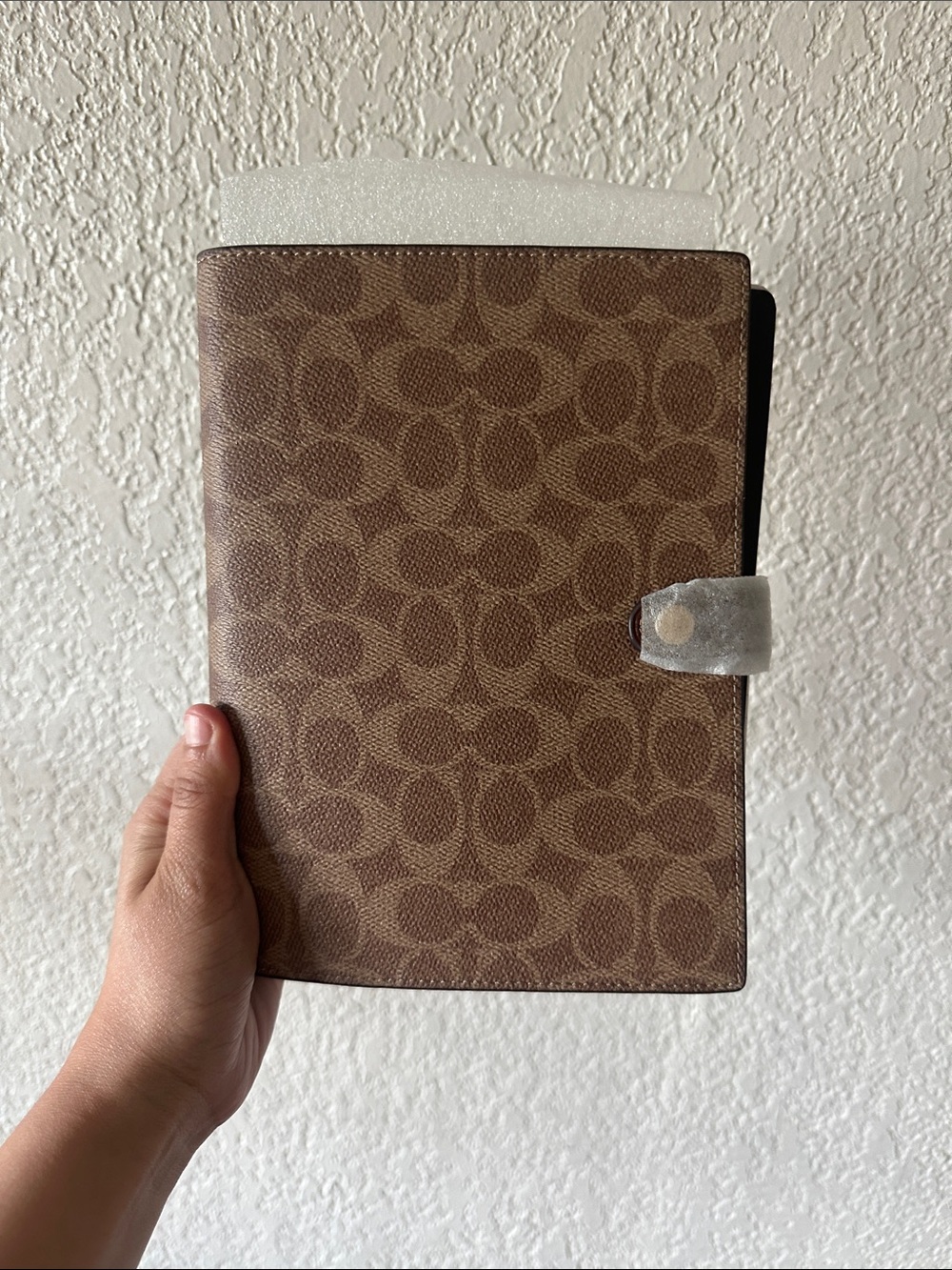 Coach Brown Signature Canvas Tab Organizer
